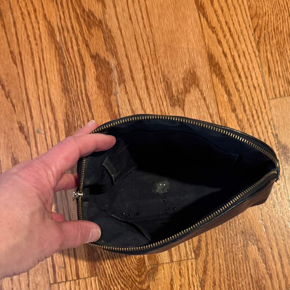 Coach Dark Blue Leather Toiletry Bag - Picture 2 of 3